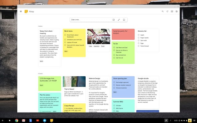 Google Keep Screen shot